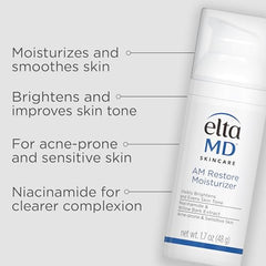 EltaMD PM Therapy moisturizer jar provides overnight hydration to restore dry skin and support repair.