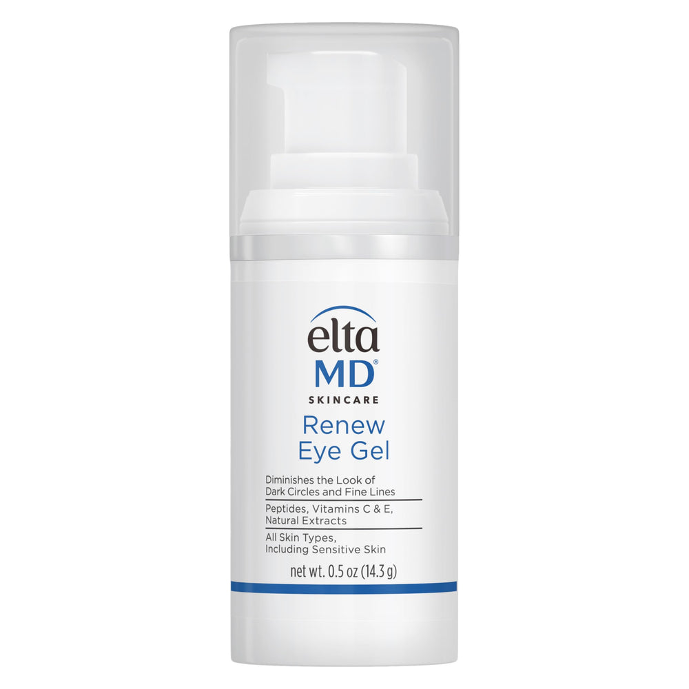 EltaMD Renew Eye Gel pump bottle for easy under-eye application and refreshed appearance.