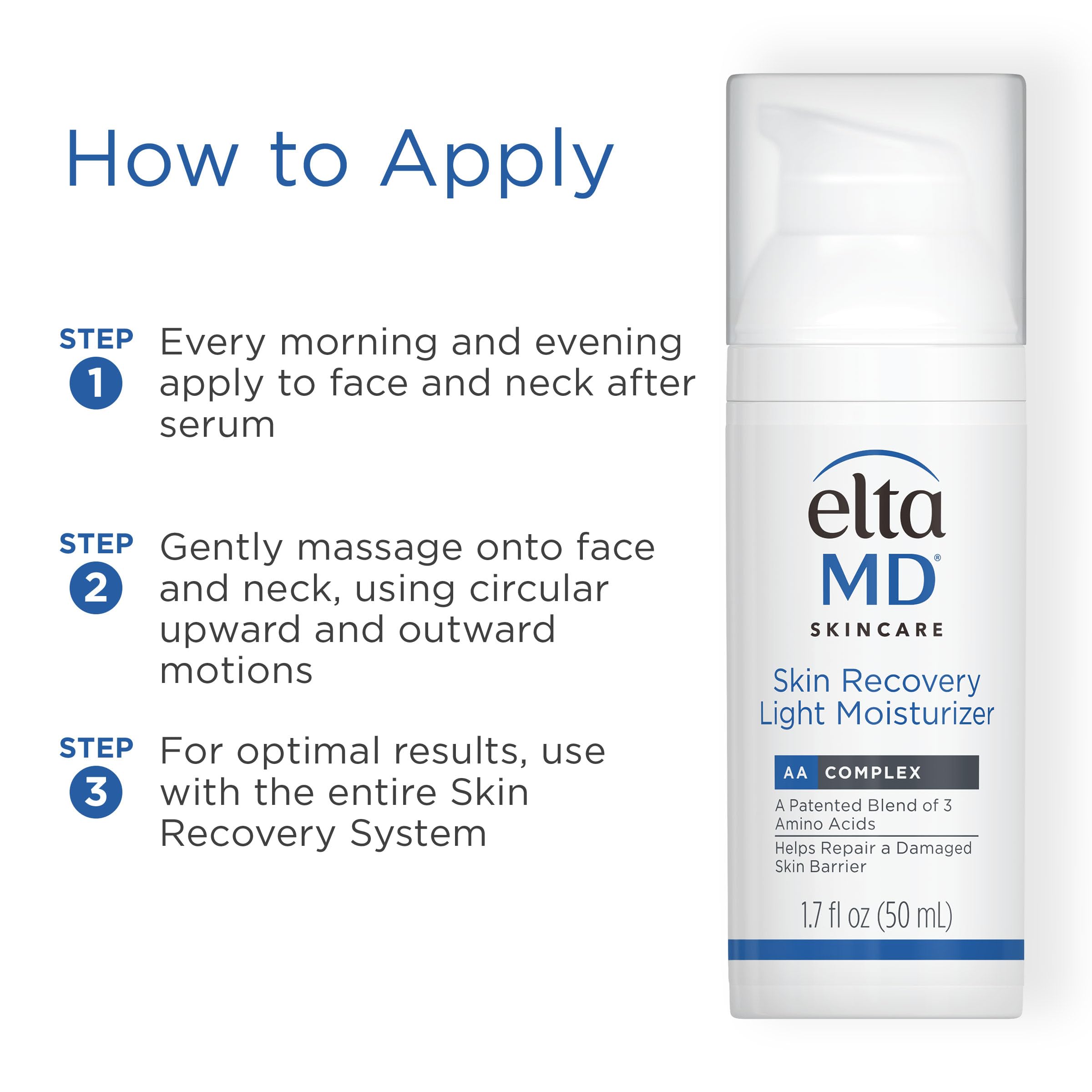 EltaMD Skin Recovery Light demonstrates redness relief with hydrating, anti-inflammatory ingredients like squalane.