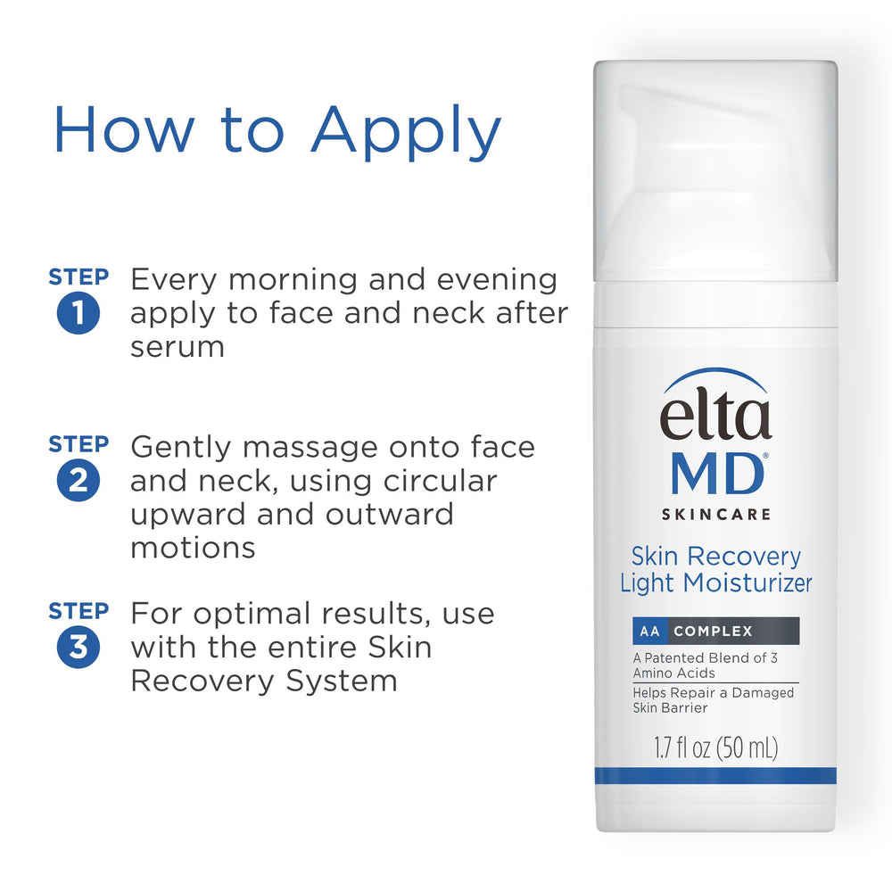 EltaMD Skin Recovery Light demonstrates redness relief with hydrating, anti-inflammatory ingredients like squalane.