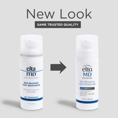 EltaMD Skin Recovery Light texture closeup shows a silky, oil-free finish.