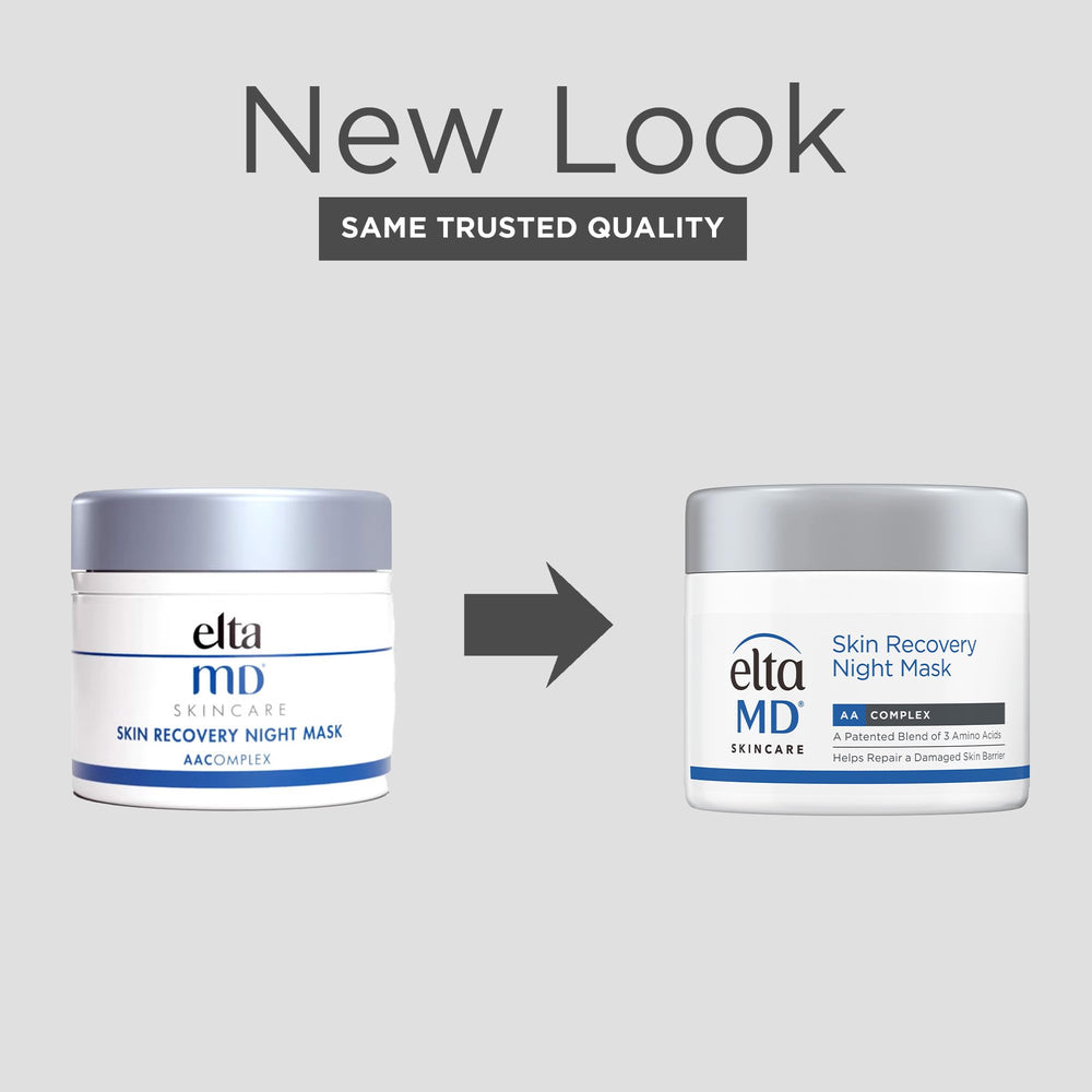 EltaMD Skin Recovery Night Mask texture closeup demonstrates creamy hydration-rich formula