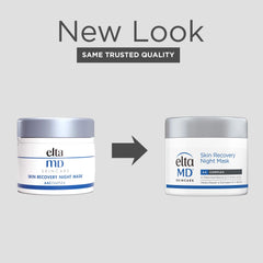 EltaMD Skin Recovery Night Mask texture closeup demonstrates creamy hydration-rich formula