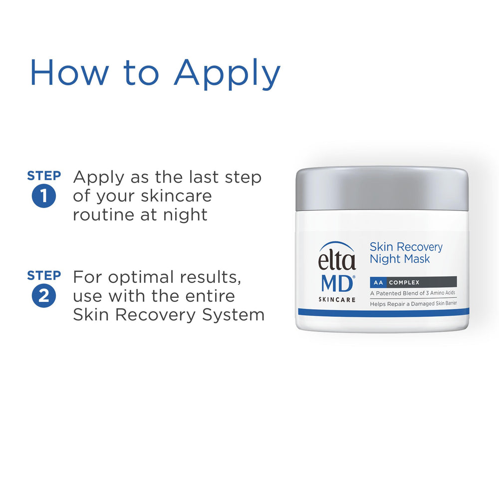 EltaMD Skin Recovery Night Mask in a nighttime skincare routine