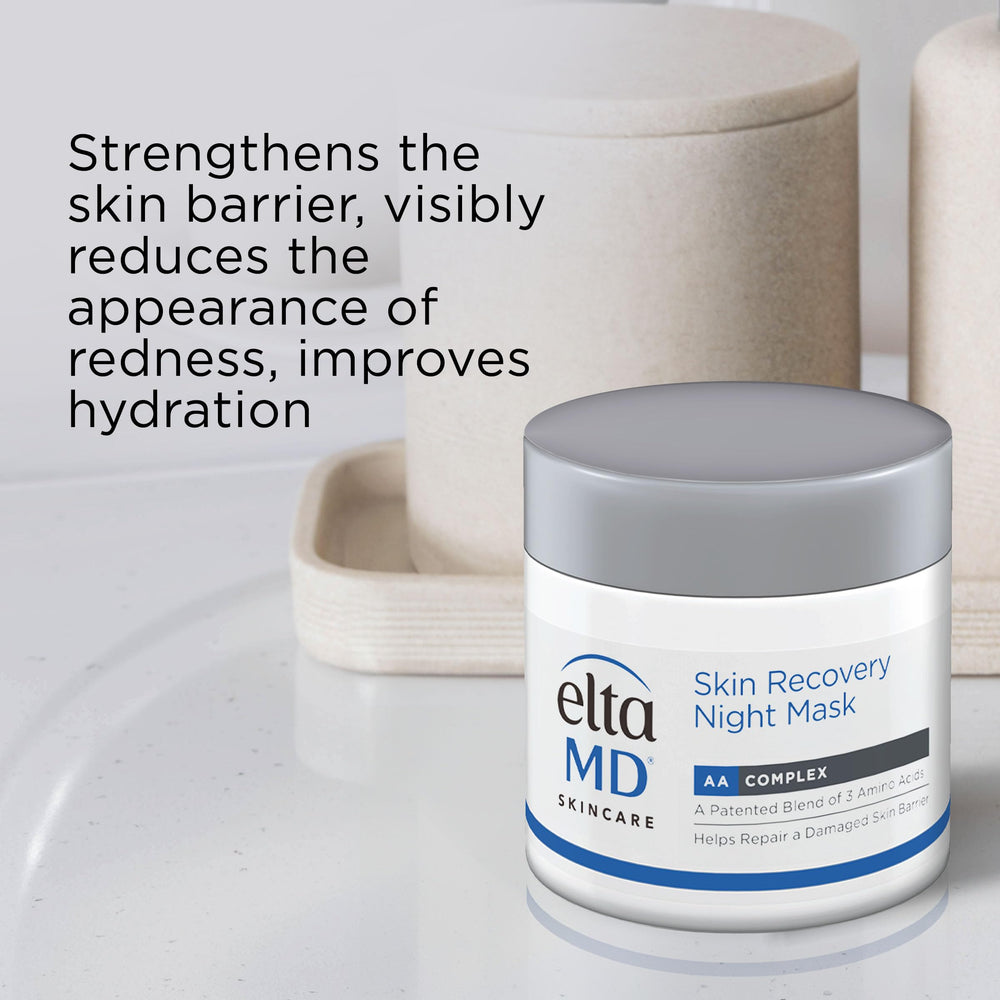 EltaMD Skin Recovery Night Mask applied to damp skin during nightly routine