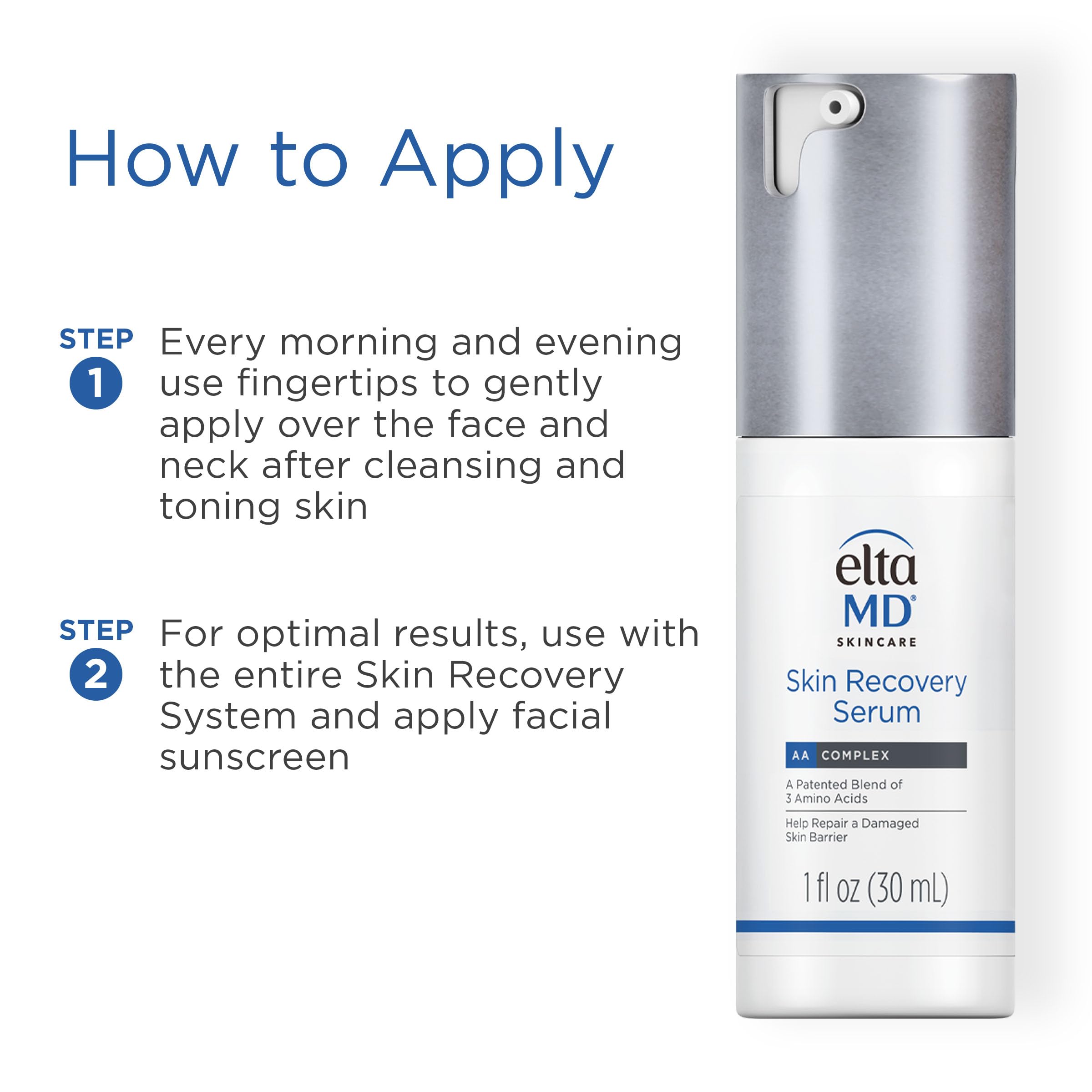 EltaMD Skin Recovery Serum suitable for day and night use