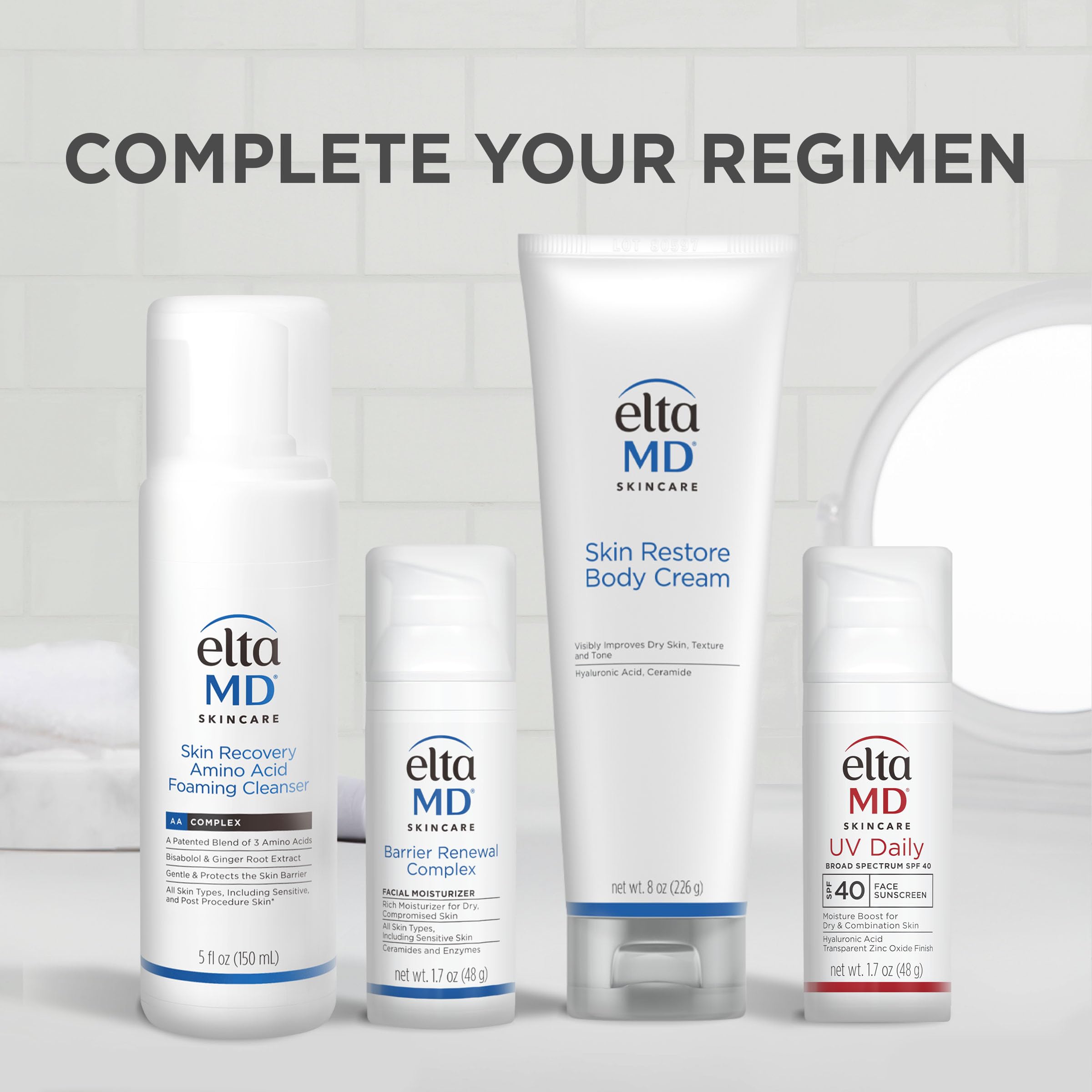 EltaMD Skin Restore demonstrates non-greasy absorption after application.