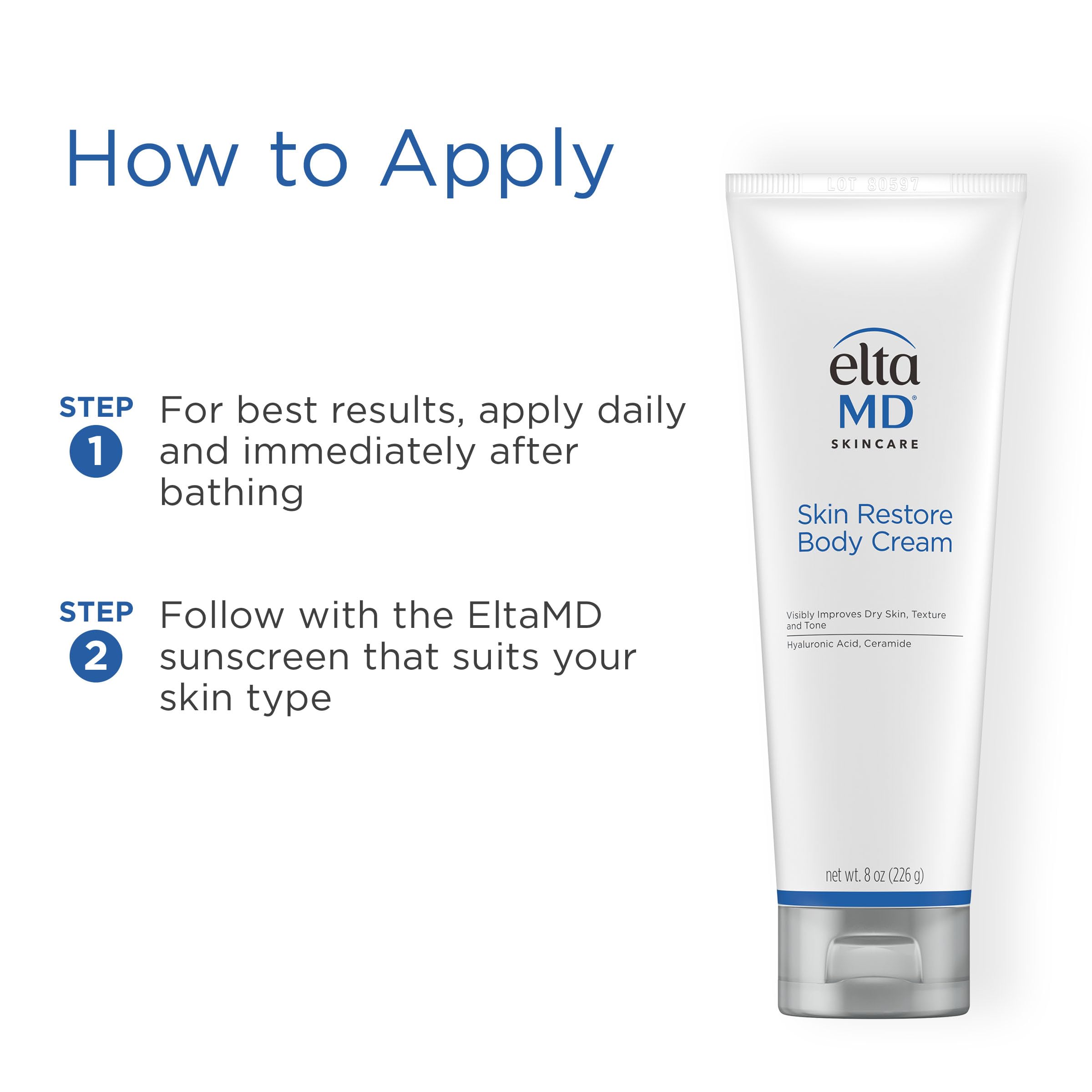 Niacinamide ingredients graphic in EltaMD Skin Restore packaging highlighting barrier support.