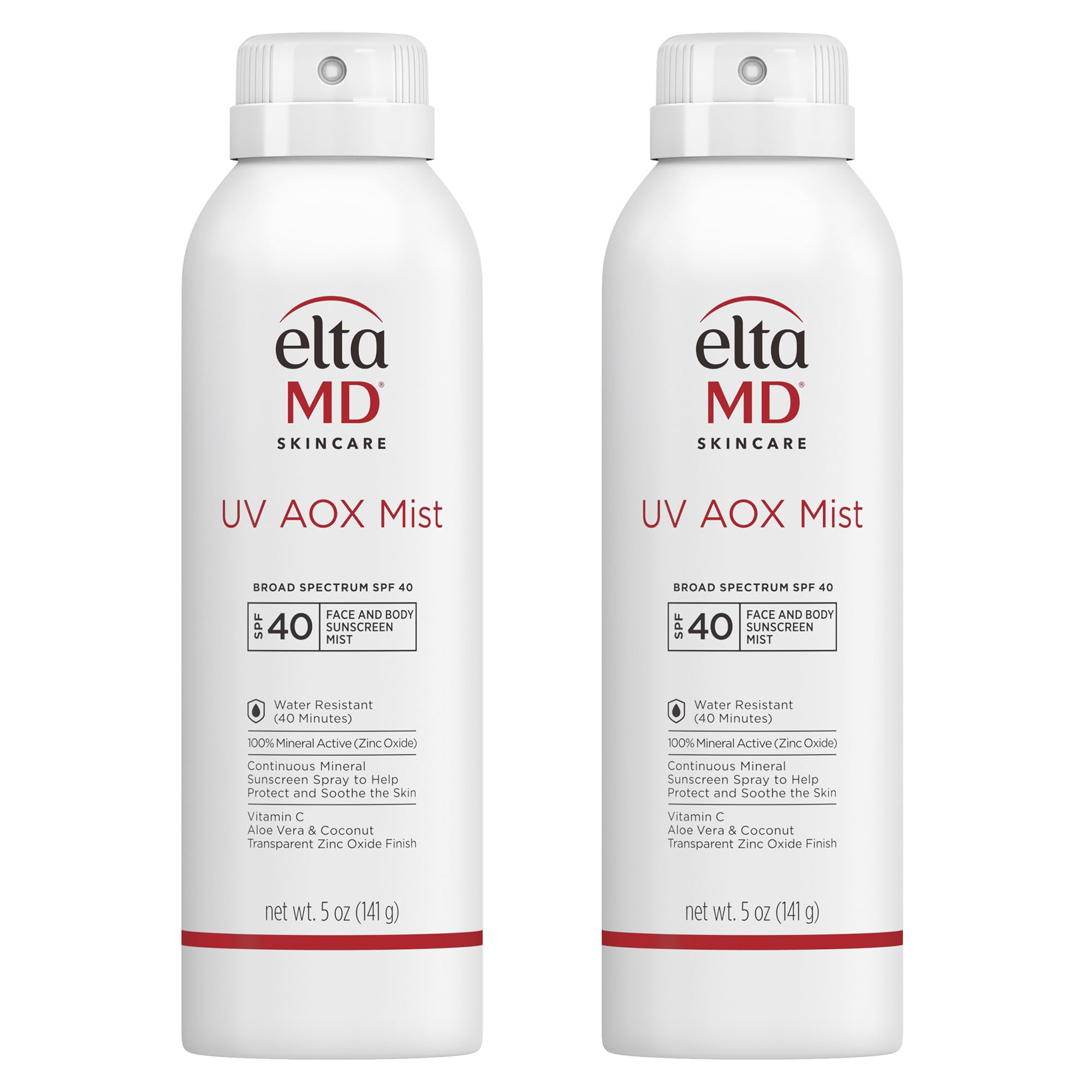 EltaMD UV AOX Mist Face spray dispense for quick sun protection on the go