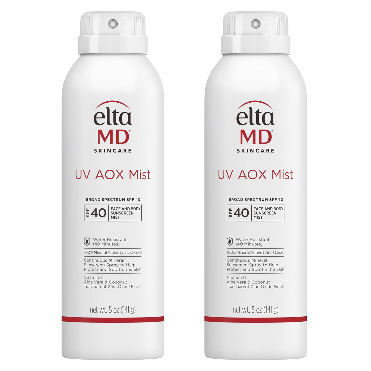 EltaMD UV AOX Mist Face spray dispense for quick sun protection on the go