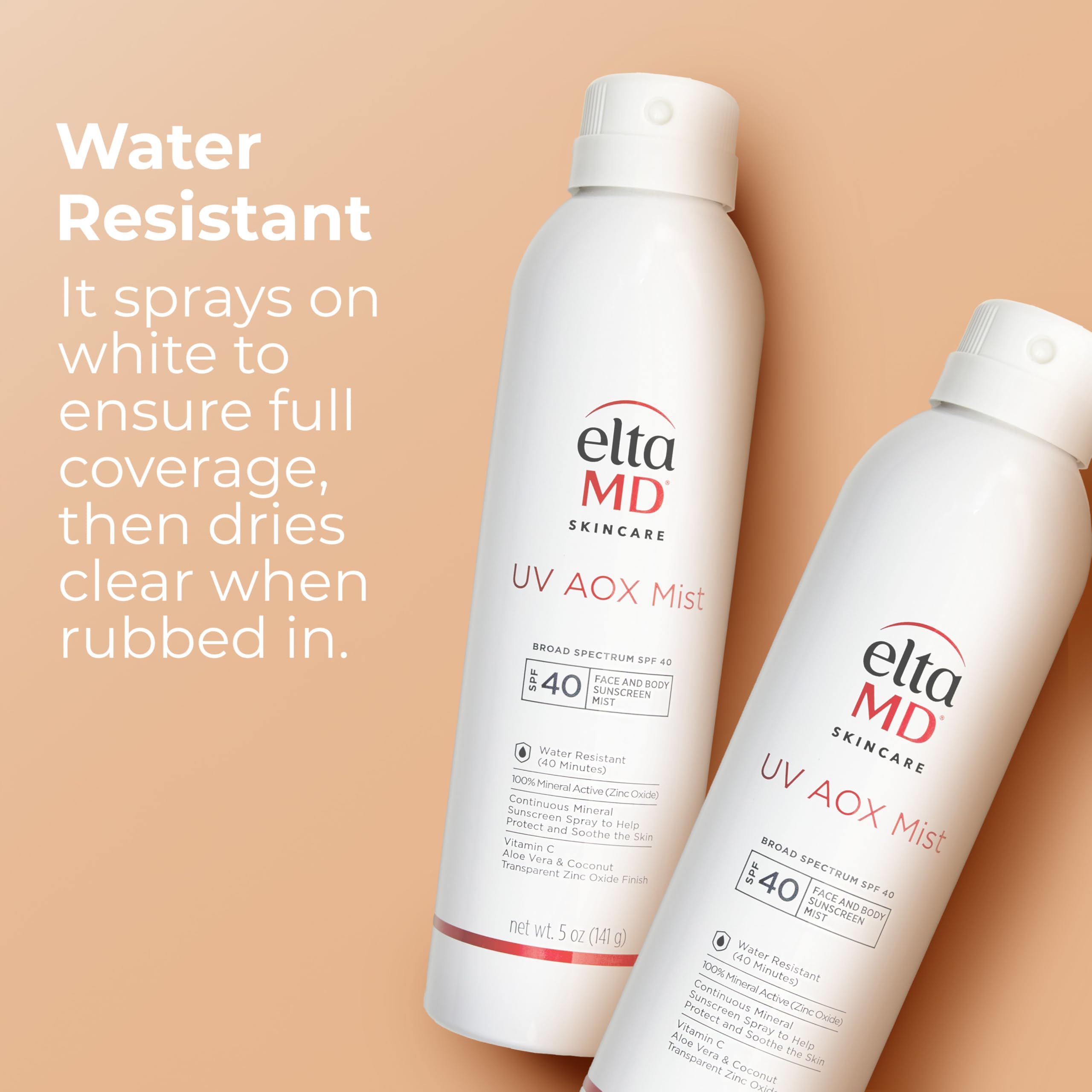 EltaMD UV AOX Mist zinc oxide mineral protection with soothing ingredients