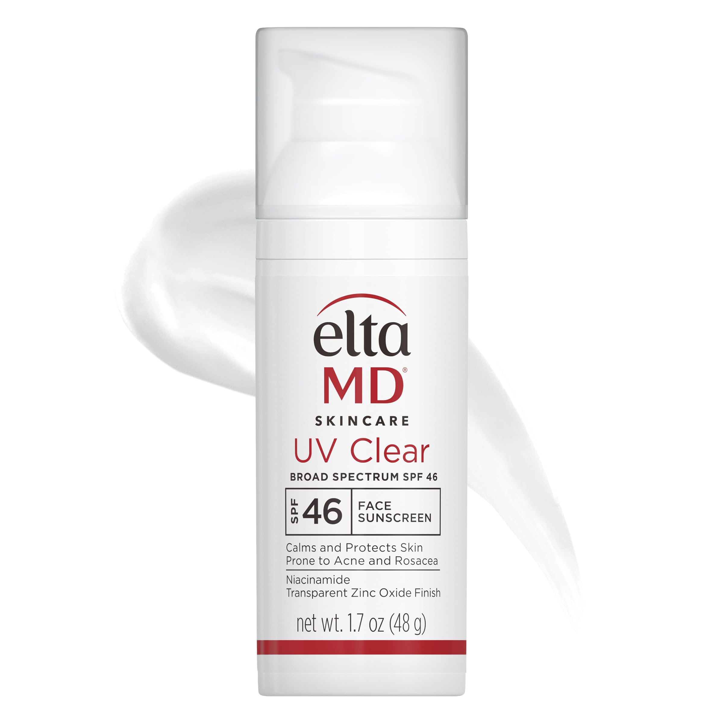 EltaMD UV Clear bottle pump showing travel-friendly packaging for everyday sun protection