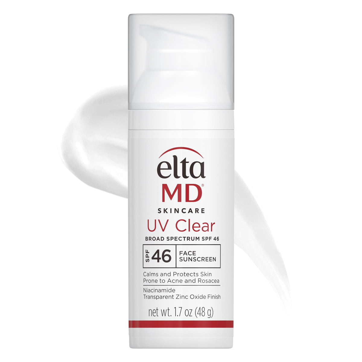 EltaMD UV Clear bottle pump showing travel-friendly packaging for everyday sun protection