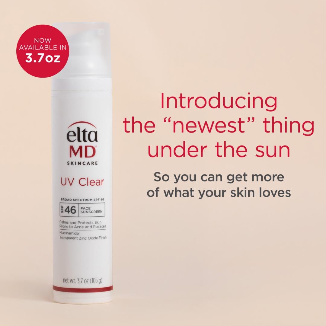 EltaMD UV Clear application on skin demonstrates quick-absorbing, transparent protection without residue.