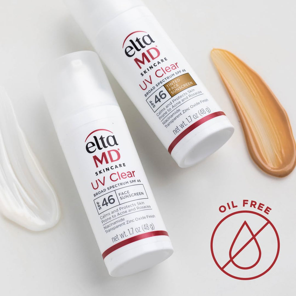 EltaMD UV Clear with zinc-oxide and Niacinamide calms redness and supports balanced tone.