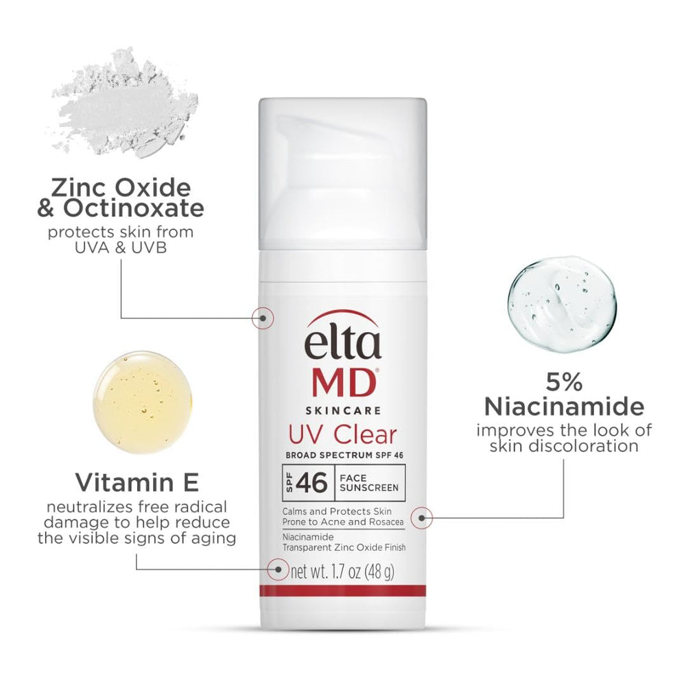 EltaMD UV Clear non-greasy texture on skin ideal for oily complexions