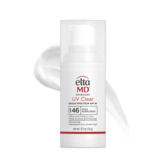 EltaMD UV Clear pump bottle offers oil-free protection with a lightweight, fast-absorbing sunscreen.