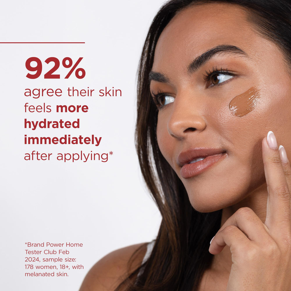 EltaMD UV Daily Deep Tint SPF 40 texture close-up shows light non-greasy finish