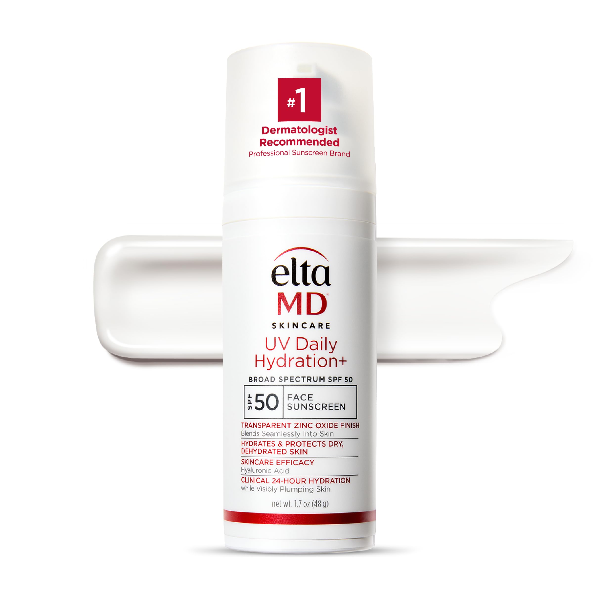 EltaMD UV Daily Hydration+ SPF 50 bottle with lightweight protection for daily use.