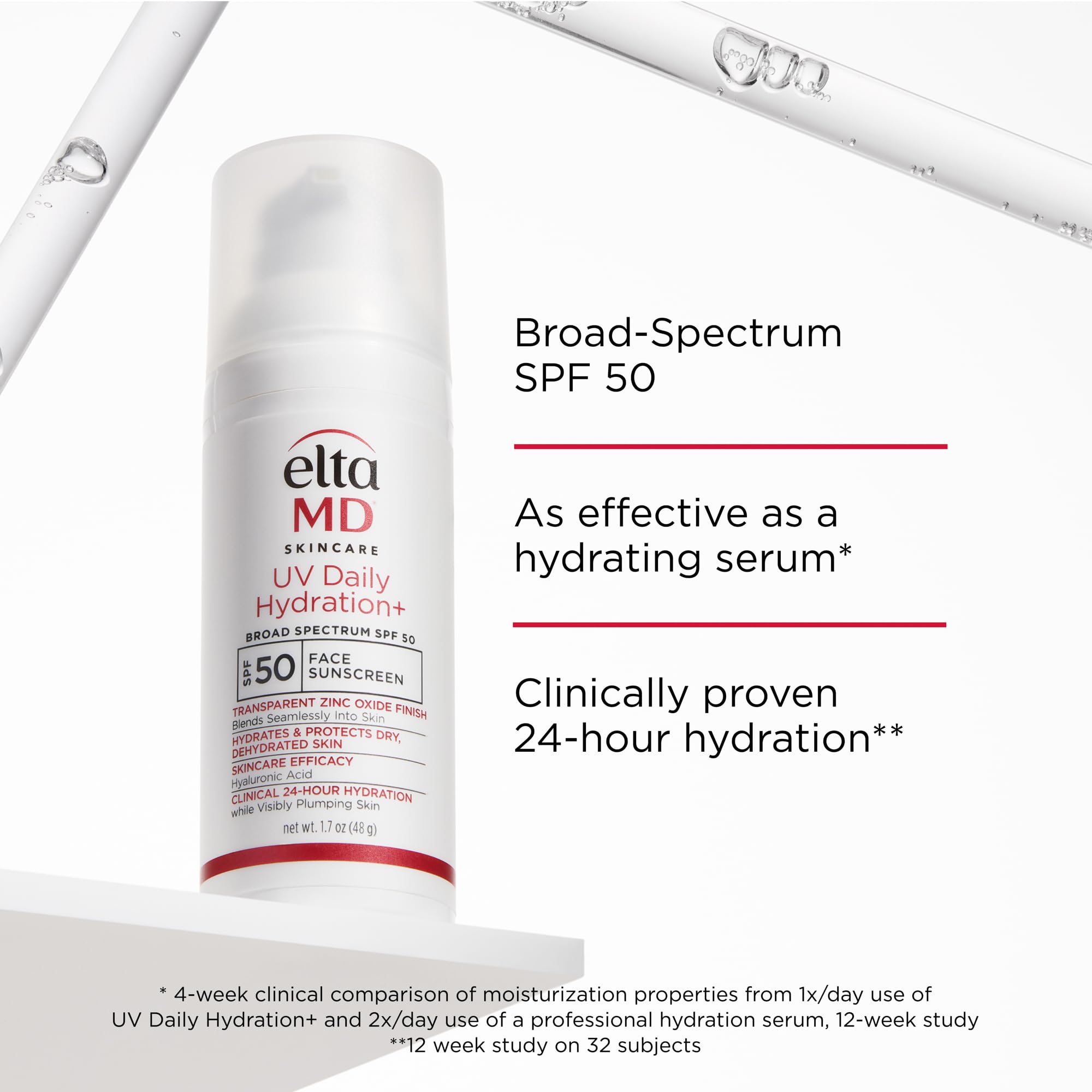 EltaMD UV Daily Hydration+ protective veil guards skin against daily stressors.