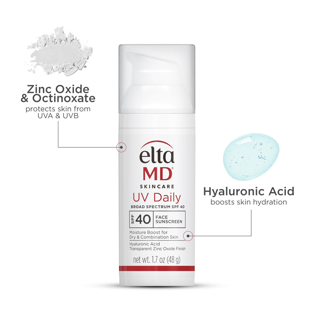 EltaMD UV Daily hyaluronic acid layer emphasizes hydrated, comfortable skin.