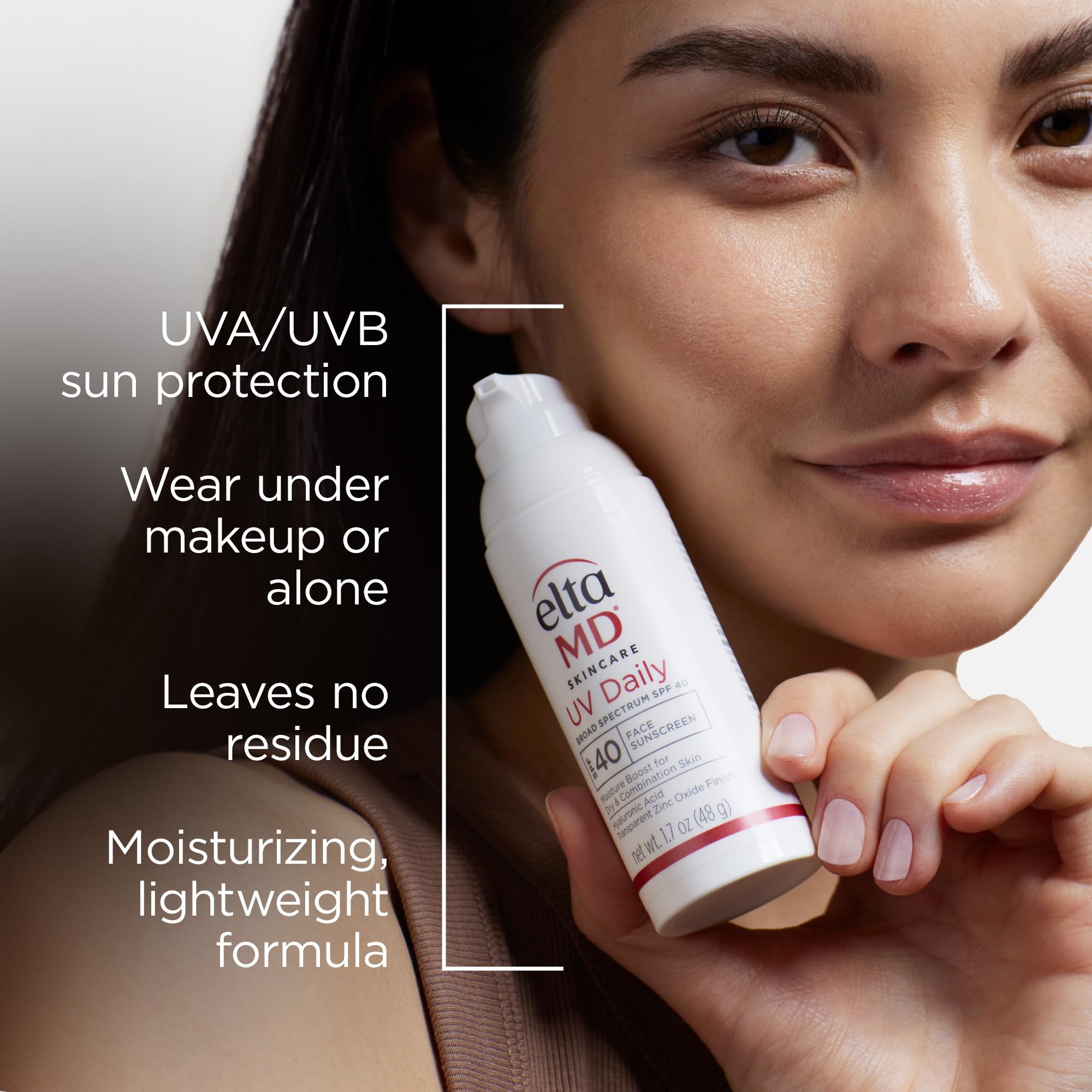 EltaMD UV Daily SPF 40 label close-up shows mineral sunscreen