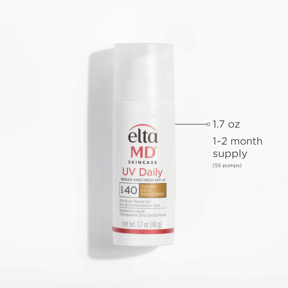 Noncomedogenic EltaMD UV Daily keeps pores clear on dry skin.