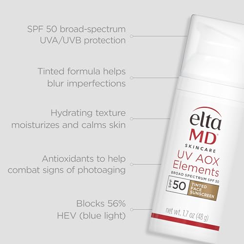 EltaMD UV Elements application swatch reveals universal tint on skin.