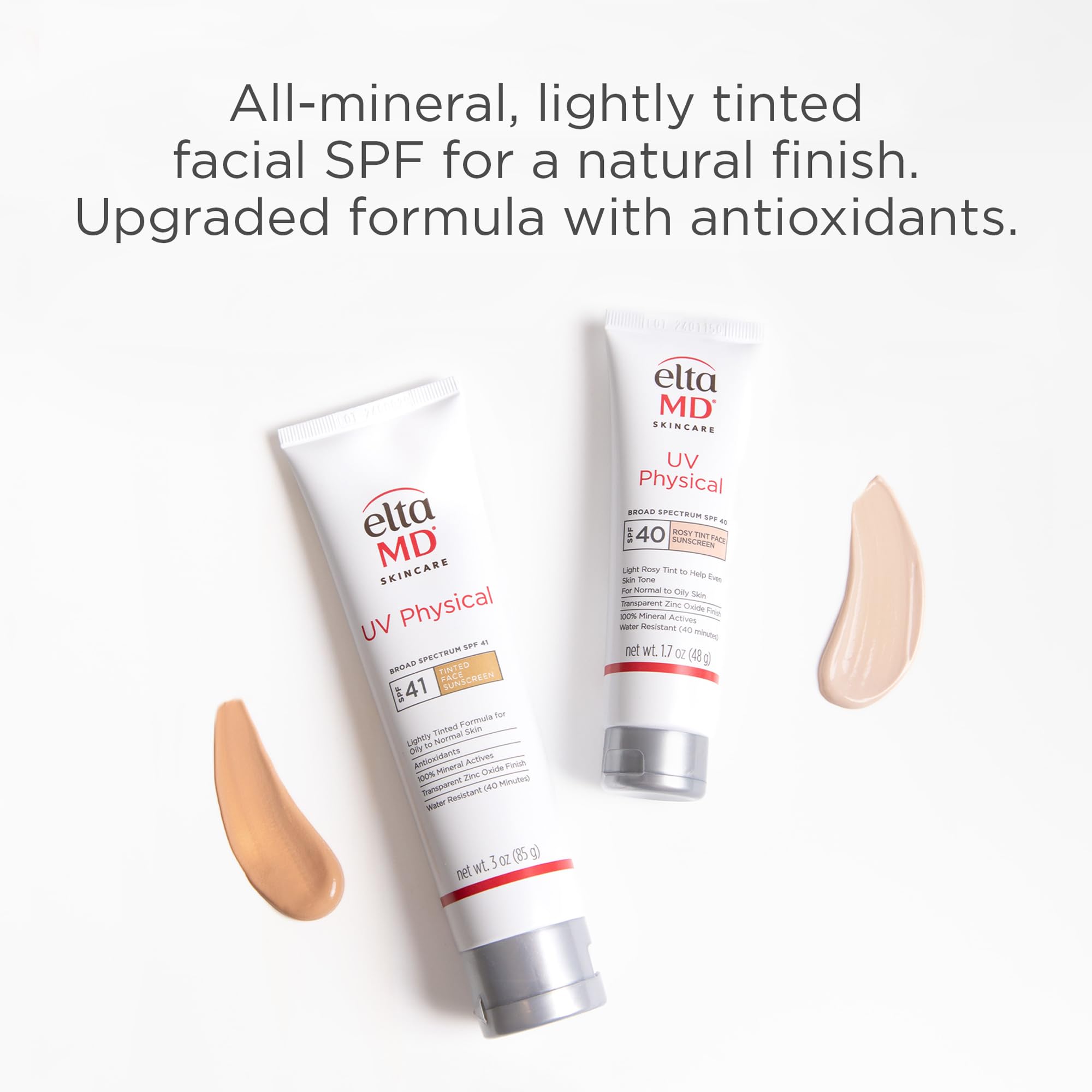 EltaMD UV Physical tinted sunscreen light tint evens skin tone for natural look