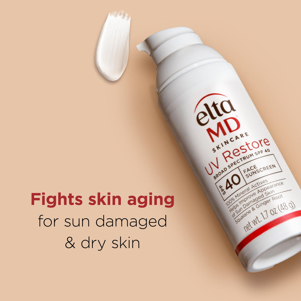 EltaMD UV Restore squalane hydration drop on skin for moisture.