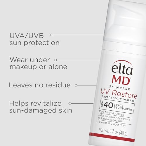 EltaMD UV Restore tinted sunscreen in use for light coverage and sun defense.