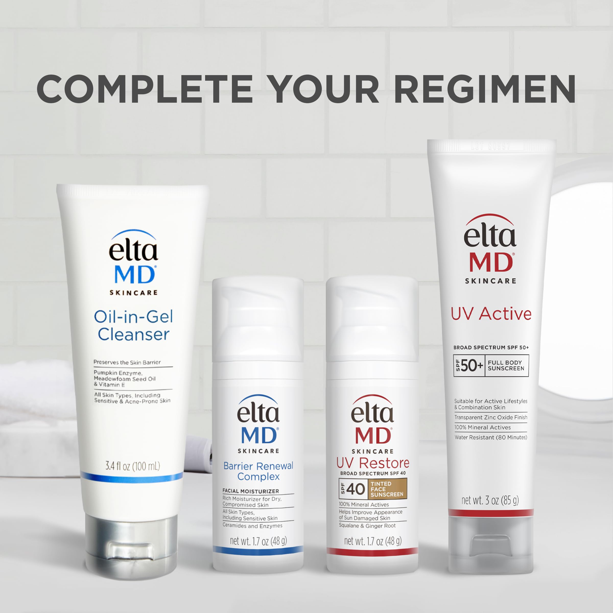 EltaMD UV Restore tinted sunscreen shows squalane for moisture balance.
