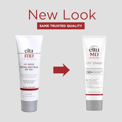 EltaMD UV Sheer application on skin demonstrating quick absorption and matte finish.