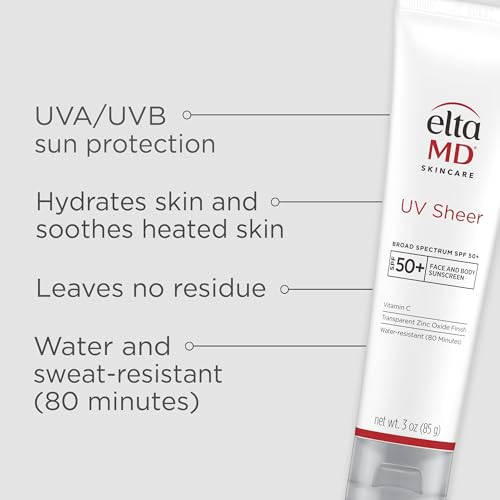 EltaMD UV Sheer transparent zinc oxide formula illustration highlights clear coverage