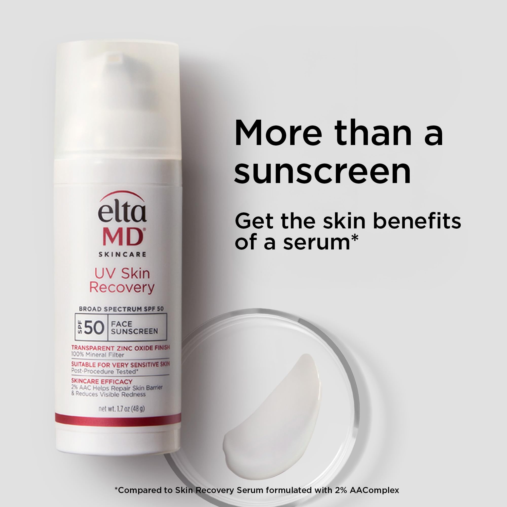 EltaMD UV Skin Recovery sensitive-skin friendly bottle against clean background.