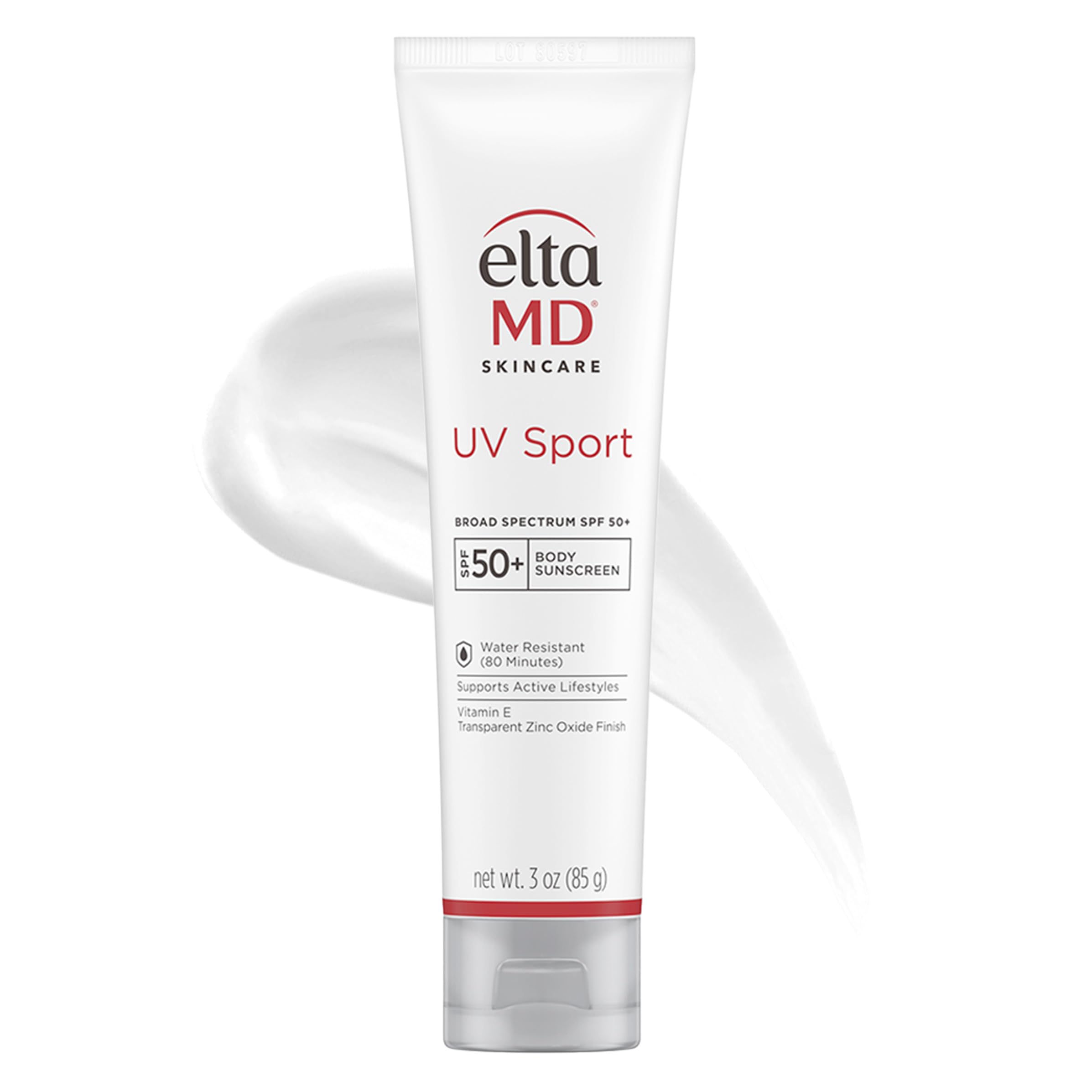 EltaMD UV Sport sunscreen lotion bottle—SPF 50 protection for face and body during outdoor activities.