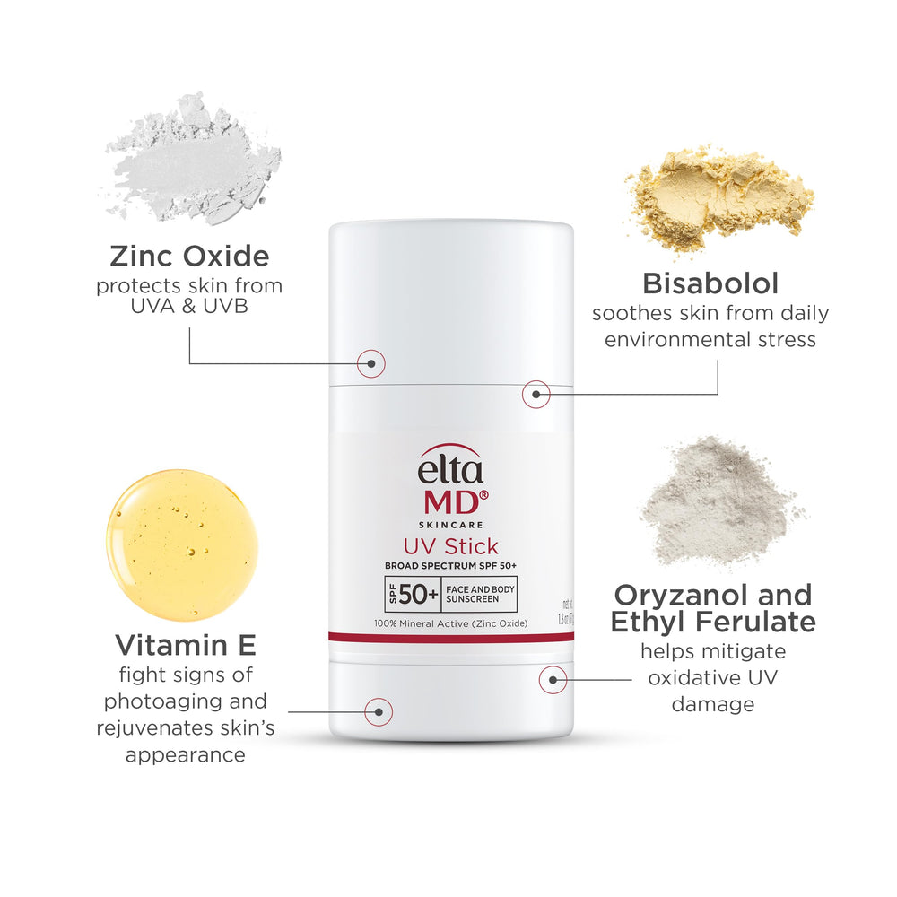 EltaMD UV Stick zinc-oxide core provides mineral SPF protection