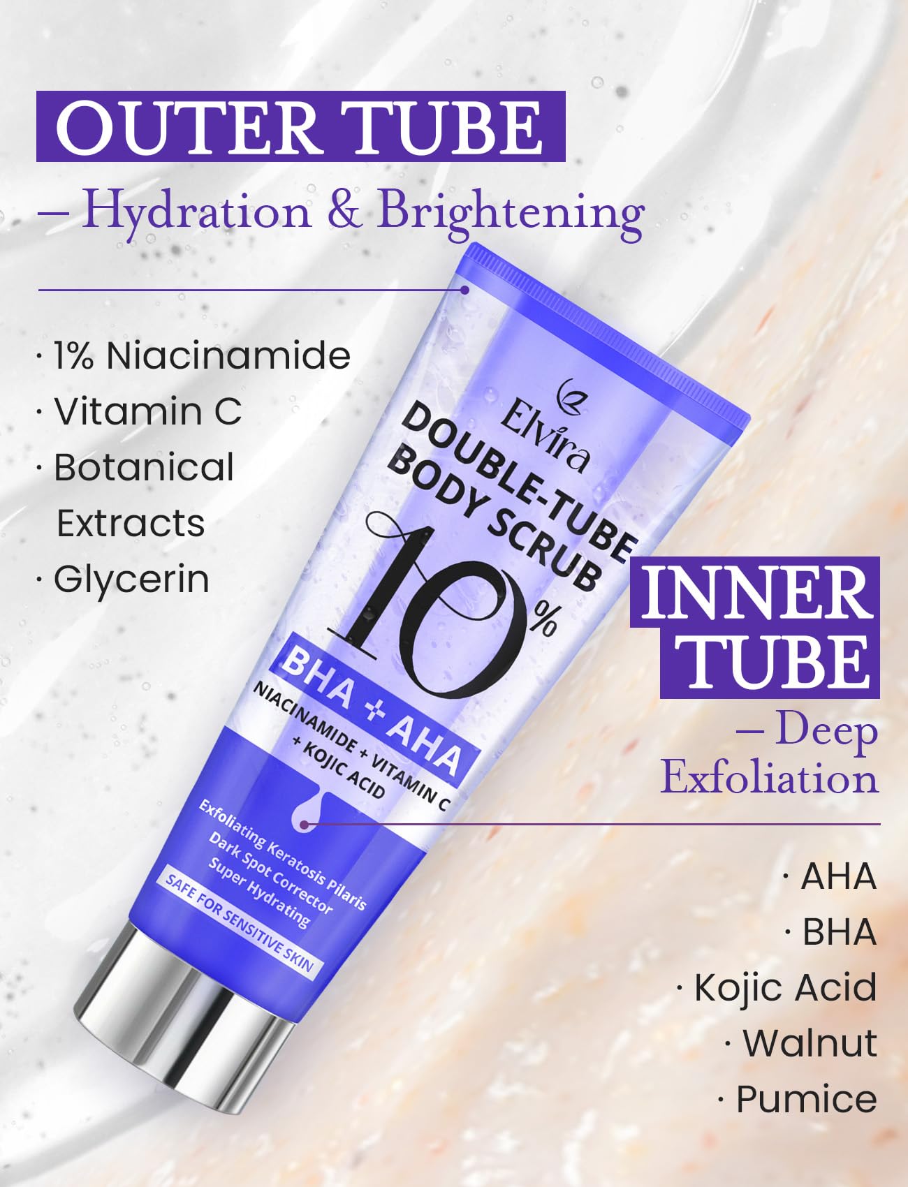 Elvira KP Bump Eraser features 10% salicylic acid and AHAs for gentle exfoliation
