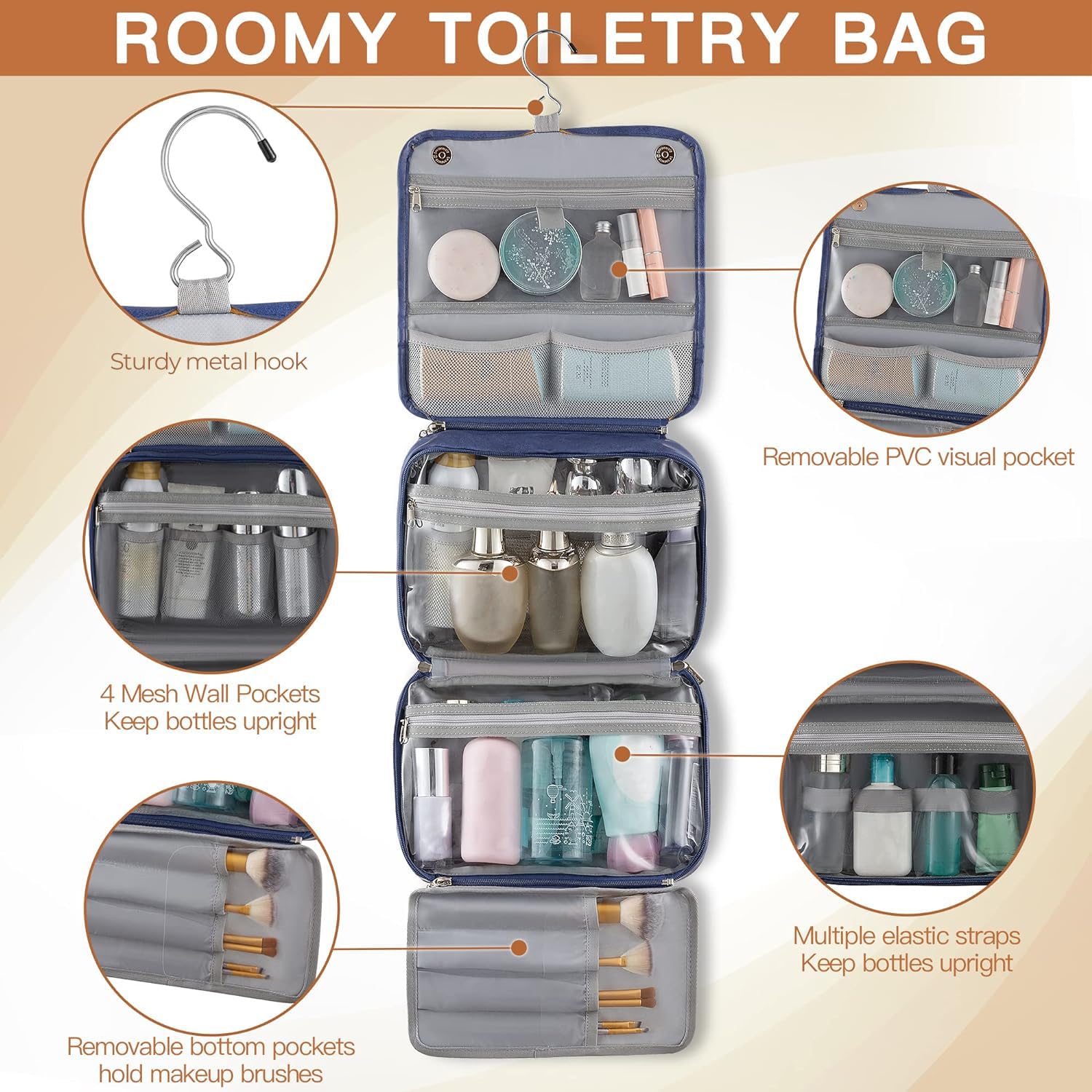 Elviros drawstring storage bag expands travel storage and organization.