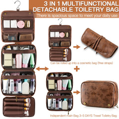 Elviros PU leather bag with water-resistant finish protects contents in wet environments.