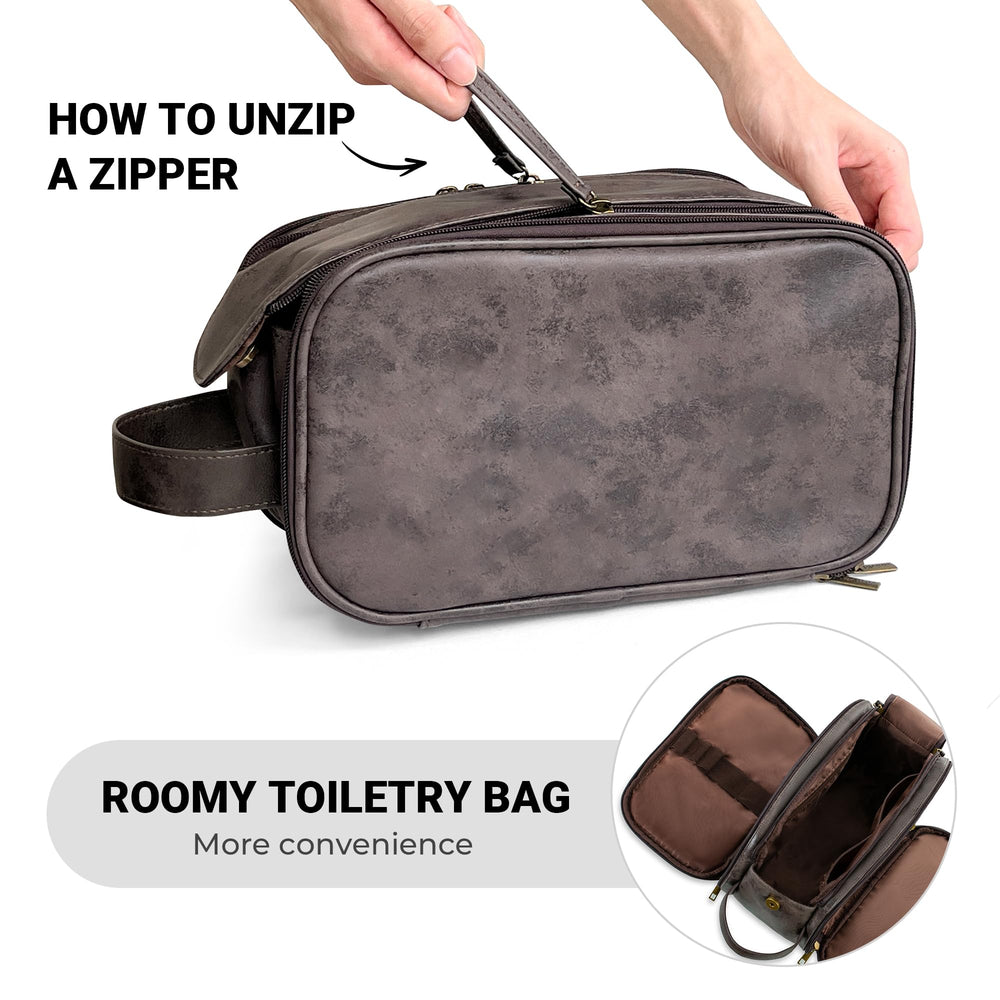 Elviros toiletry bag inside compartments organize grooming items neatly for travel