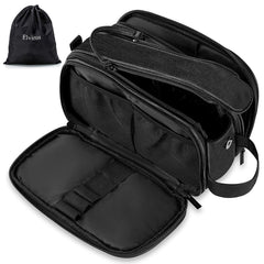Elviros Toiletry Bag main compartment keeps grooming essentials neatly organized for quick access.