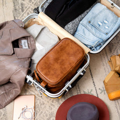 Elviros wet-dry separation keeps clothes safe from spills during hotel and gym stays