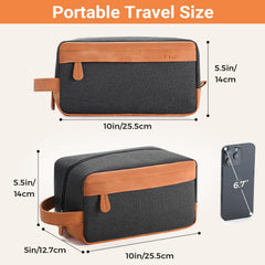 Elviros toiletry bag wide-open compartments demonstrates organized storage for full-sized items.