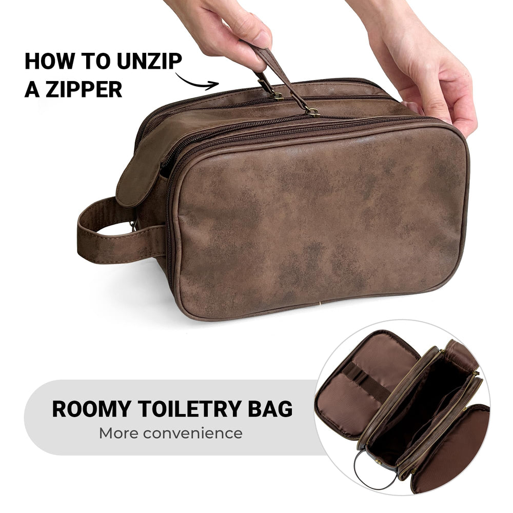 Elviros bag uses a double zipper opening for easy reach.