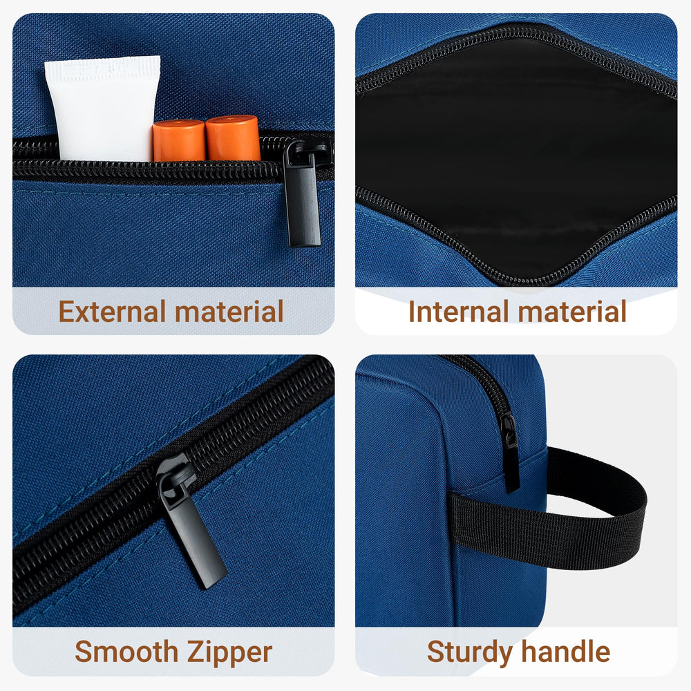 Elviros travel toiletry bag fabric detail shows 300D cationic Oxford material and texture