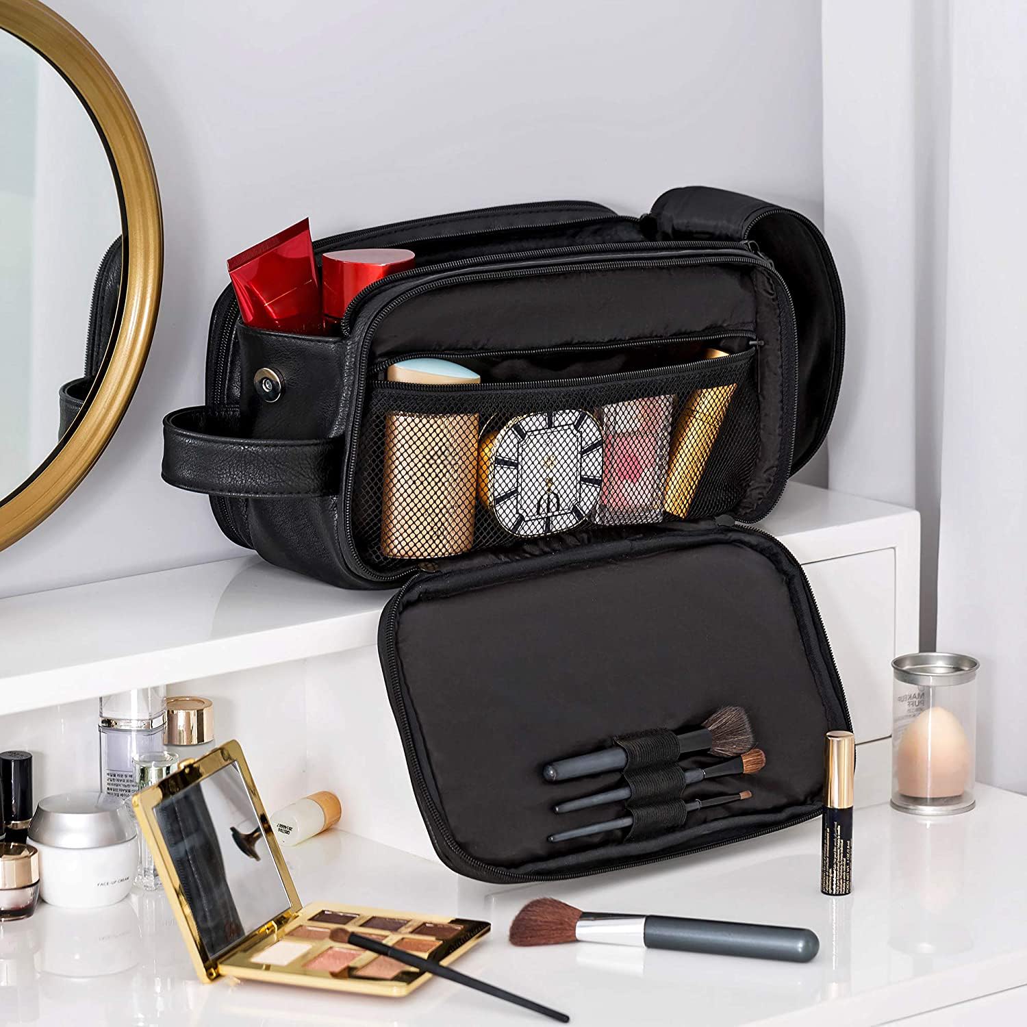 Elviros Travel Toiletry Bag Multi-Use for travel or gym days.