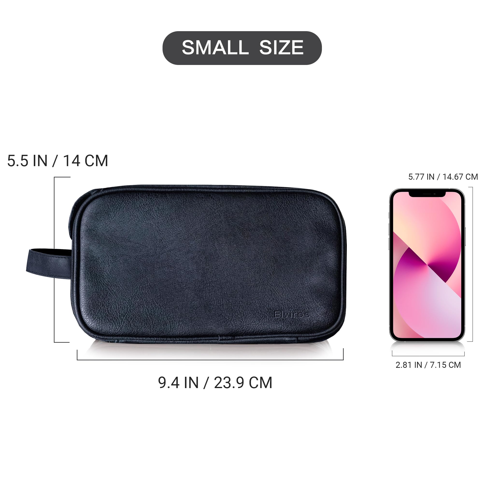 Elviros Travel Toiletry Bag Reinforced Seams enhances durability during travel.