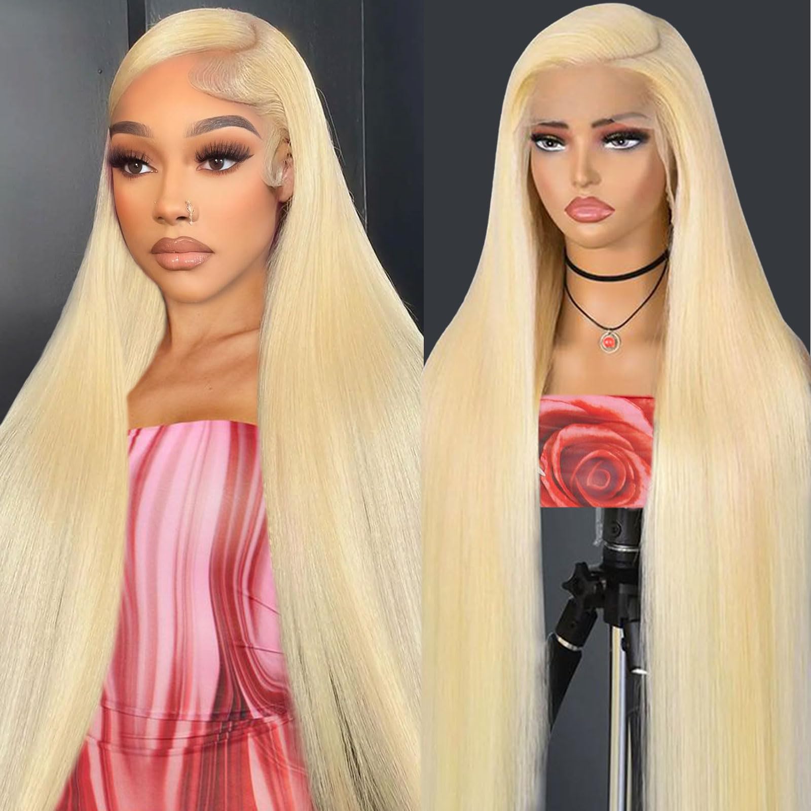 elycont 30 inch 613 lace front wig with hd transparent lace for seamless scalp blend