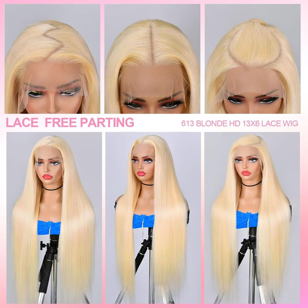 elycont 613 blonde wig pre-plucked hairline creates a natural-looking hairline